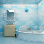 Фото: Голубые тона в ванной
