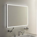 Фото: Зеркало с подсветкой создаст необычный дизайн и будет дополнительным источником освещения