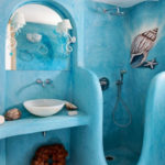 Фото: Бирюзовая ванная комната в морском стиле