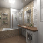 Фото: Большая ванная комната с плиткой мозайкой