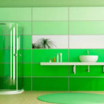 Фото: Зеленая ванная комната отделка пластиком