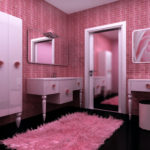 Малиновая ванная комната